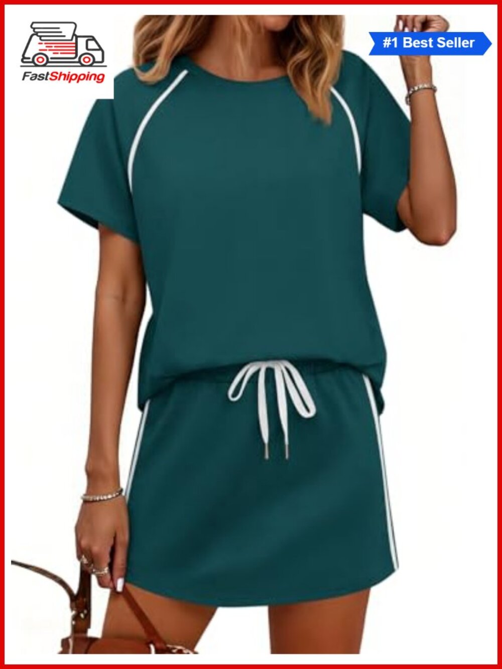 ✨Yousify 2 Piece Skirt Set Summer Tennis Outfit Skort Set